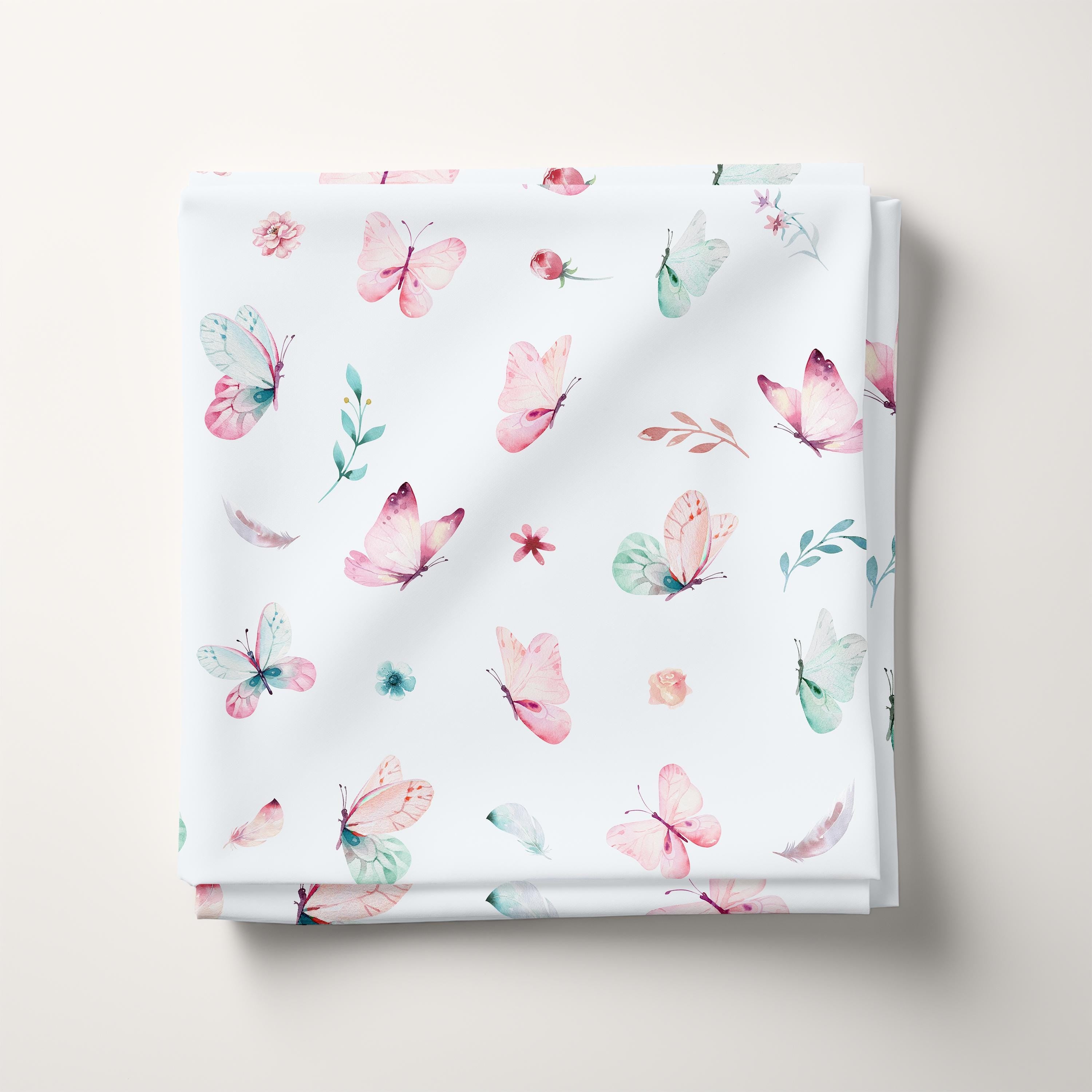 Pastel Butterflies 100% Cotton Fabric