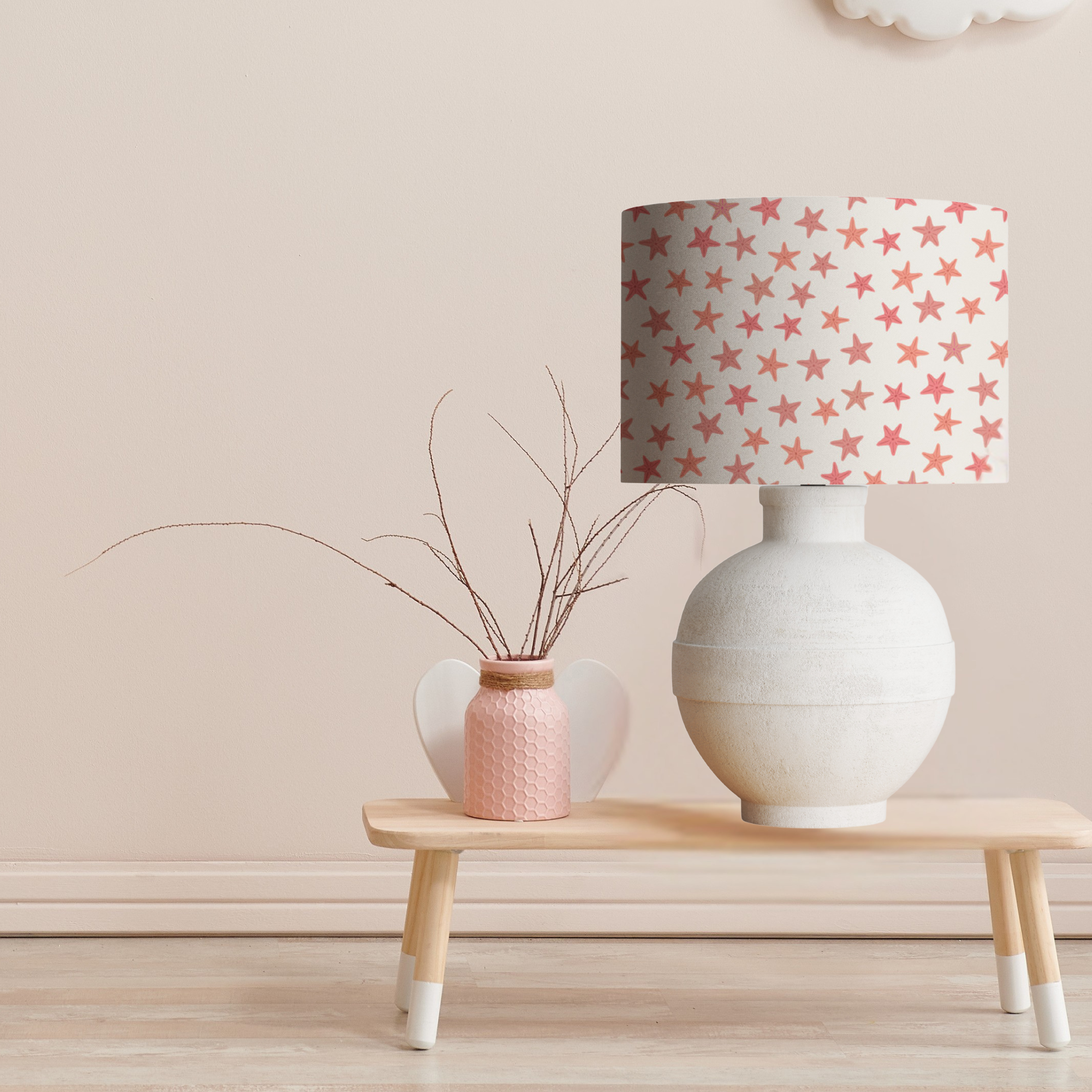 Starfish Lampshade, Coral