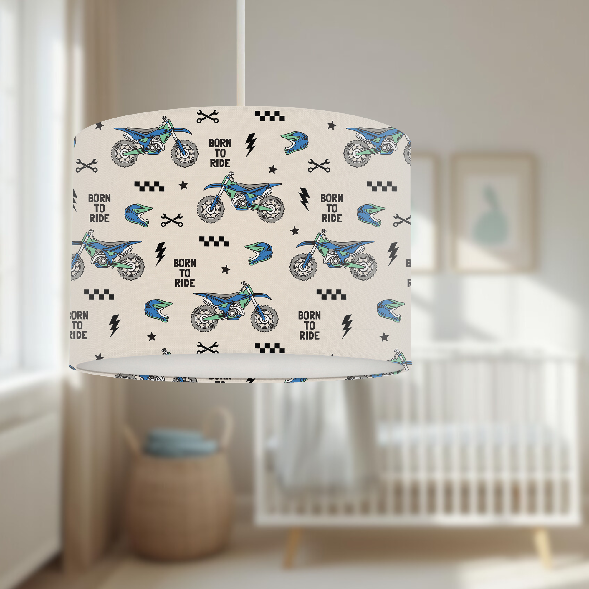Born to Ride Motorbikes Lampshade