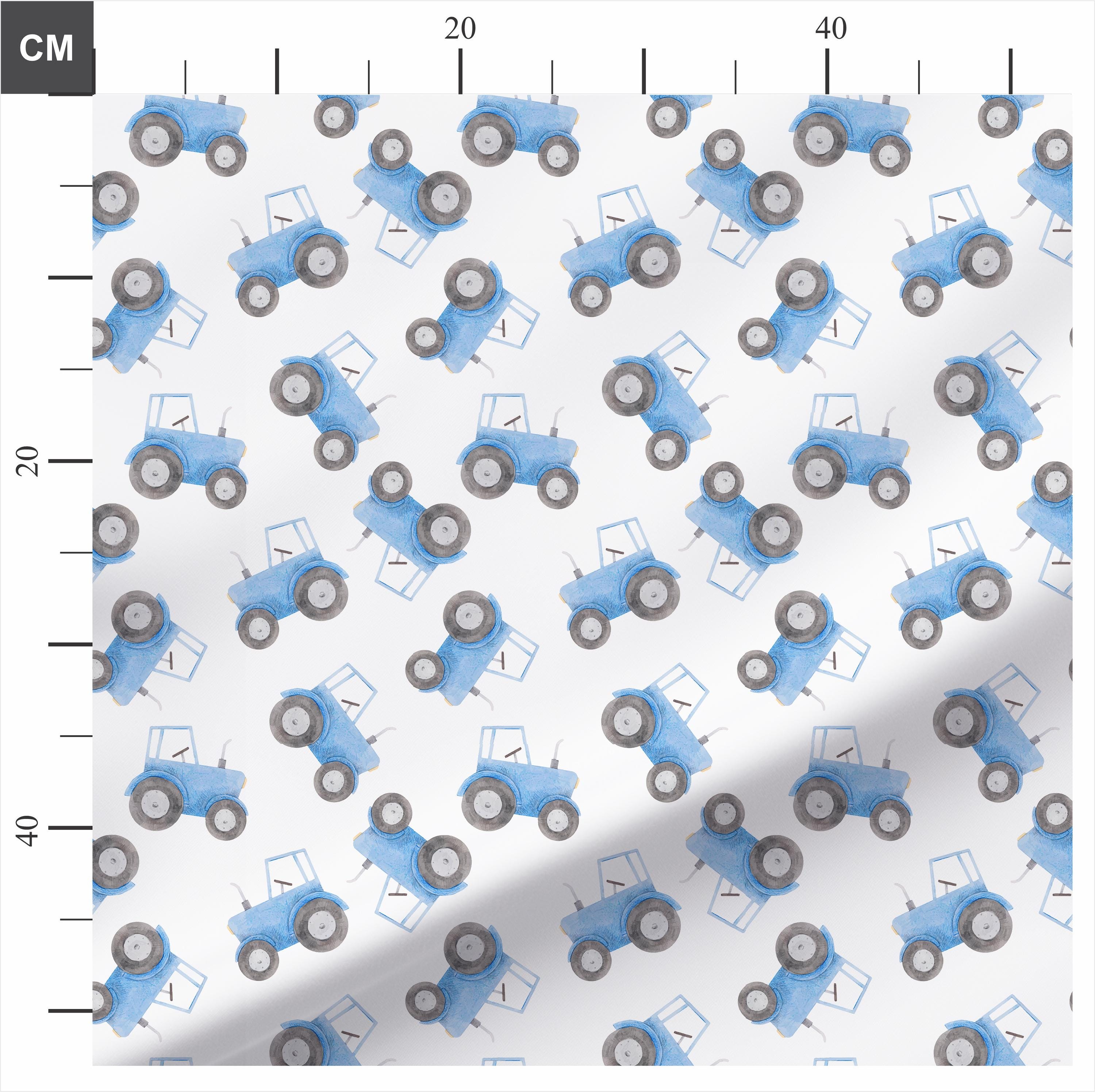 Blue Tractor 100% Cotton Fabric