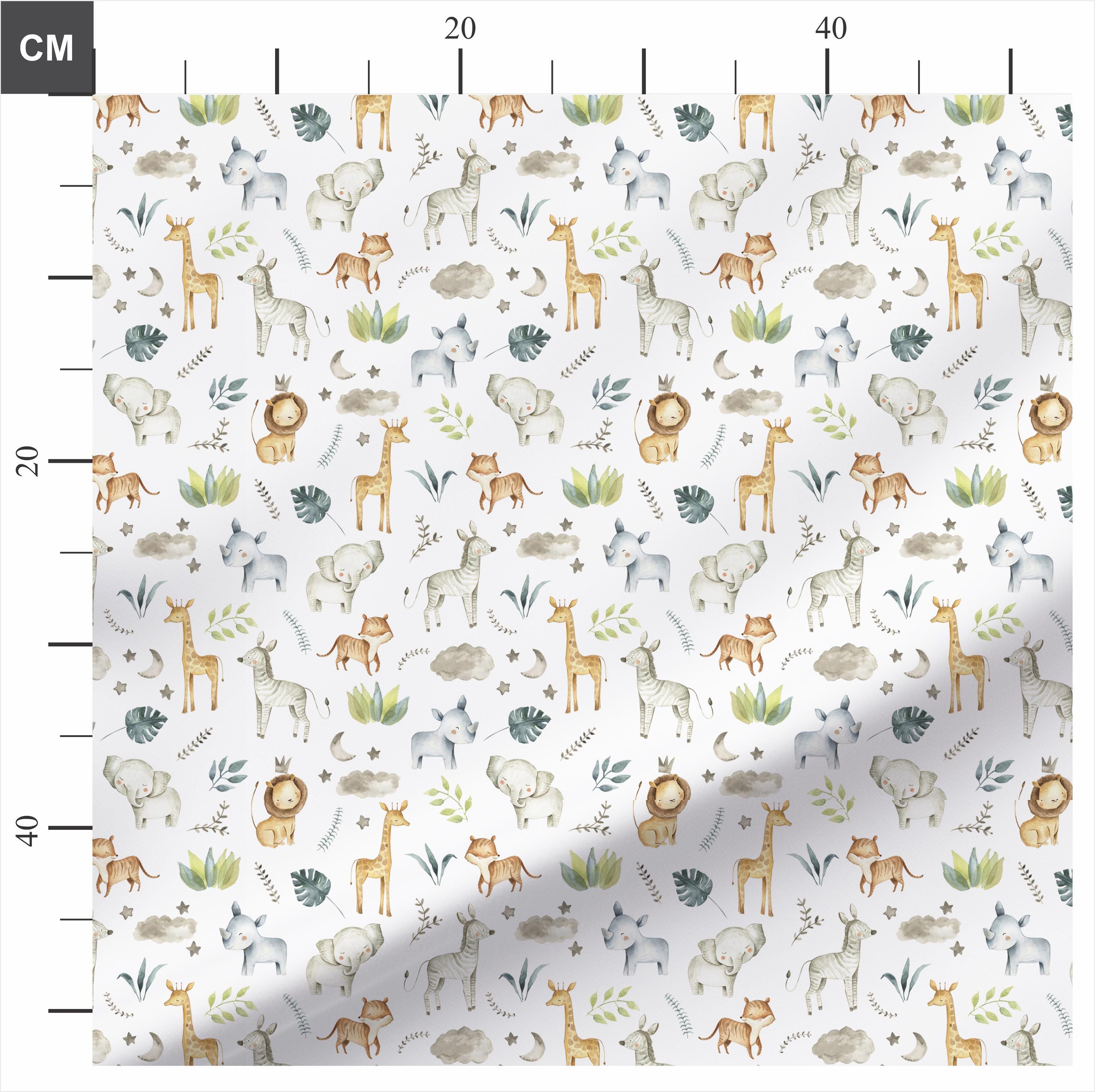 Safari Baby Animals 100% Cotton Fabric