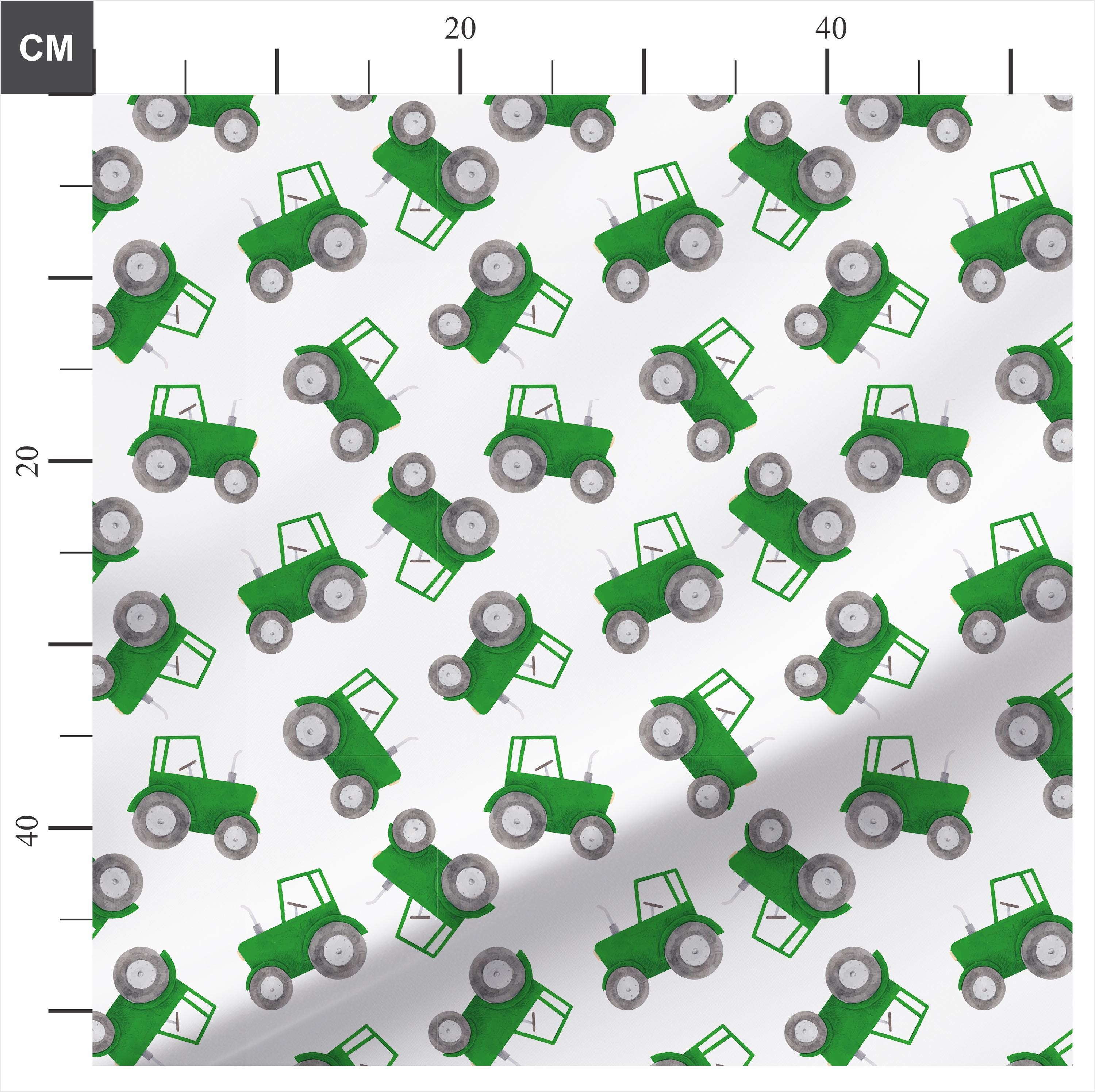 Green Tractor 100% Cotton Fabric