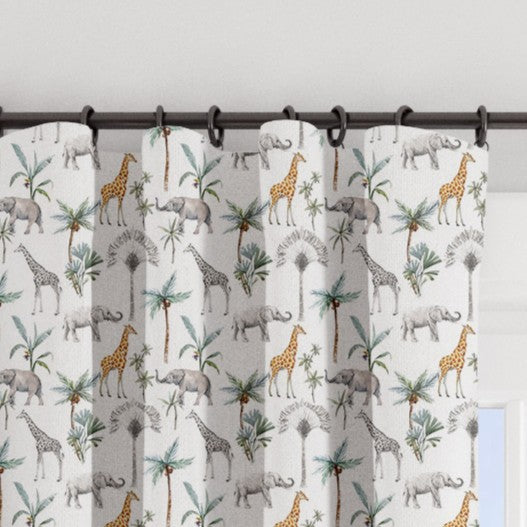 Safari Animals Blackout Lined Curtains