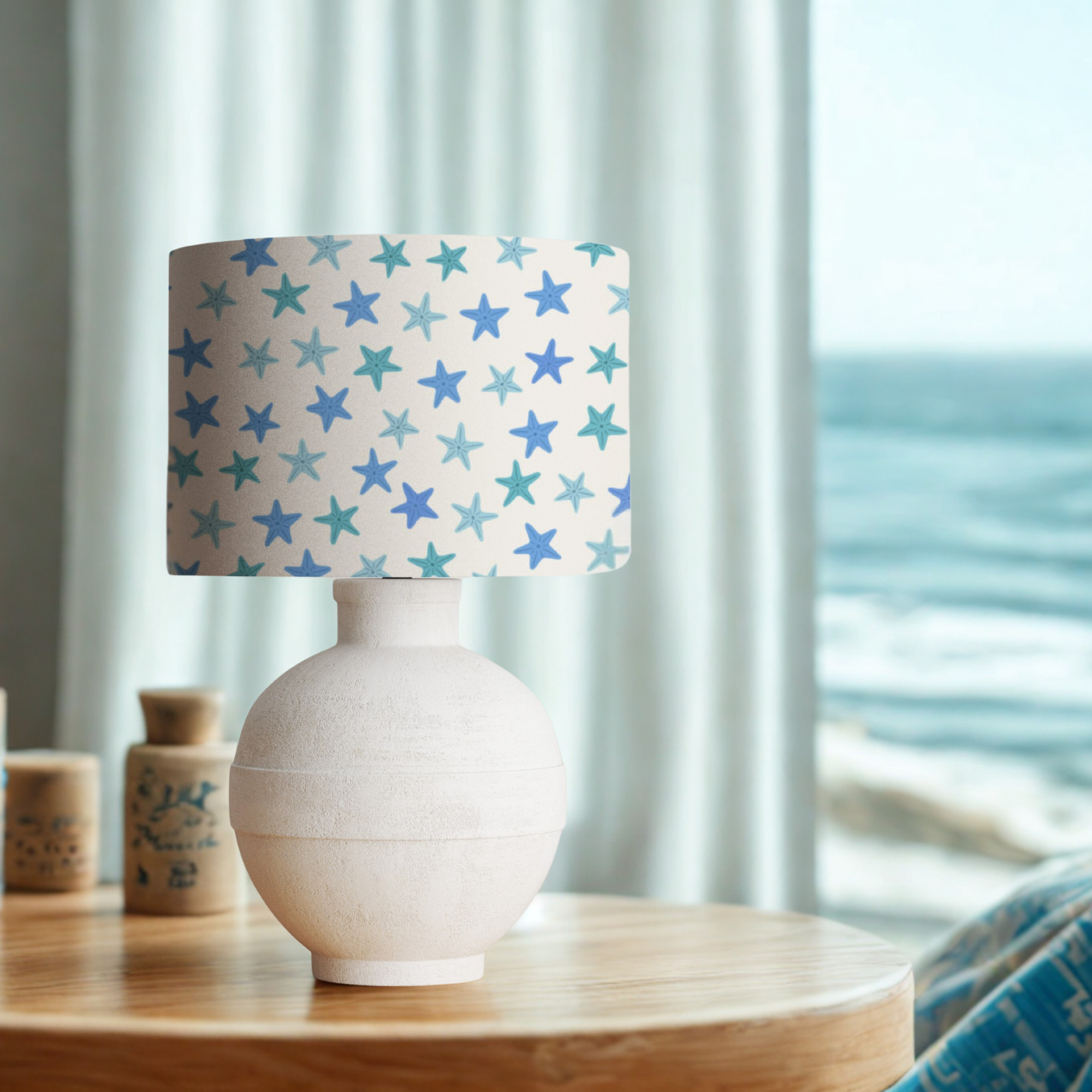 Starfish Lampshade, Blue