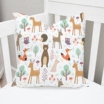 Woodland Animals cushion, White freeshipping - Big Little Bedrooms