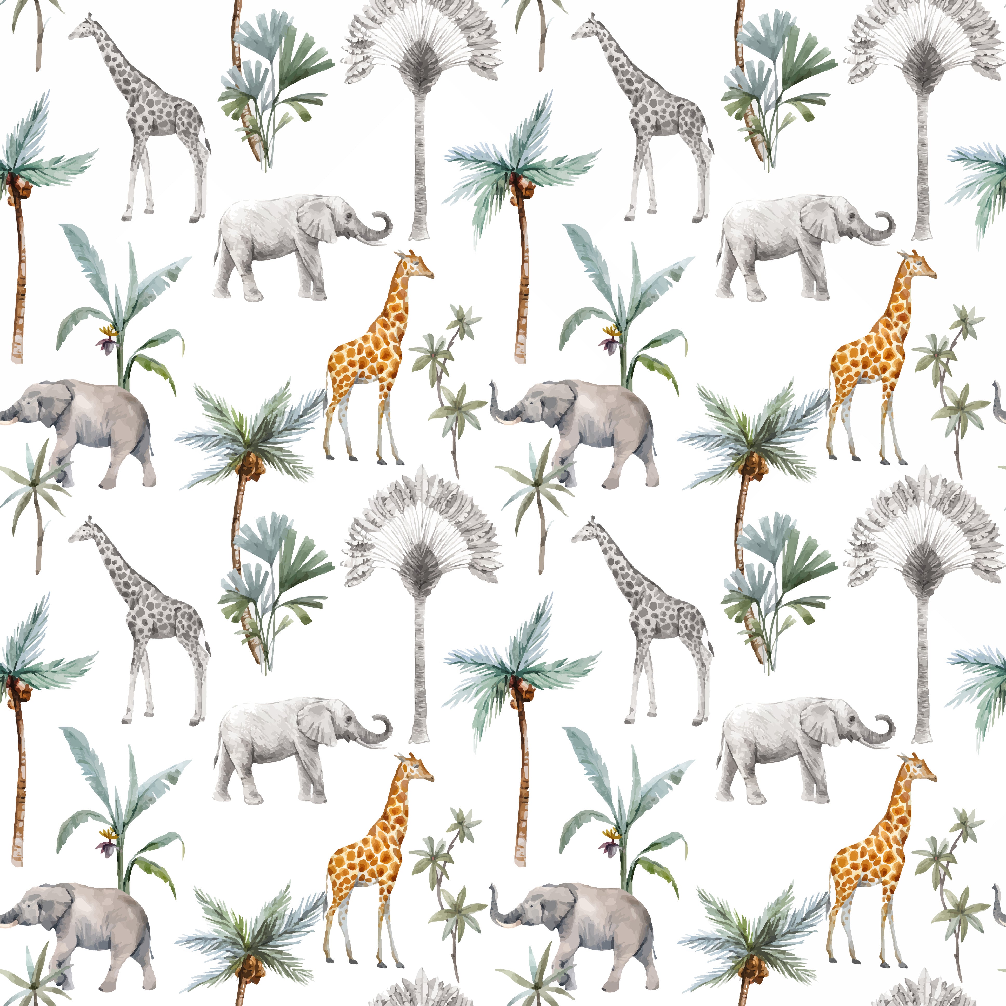 Safari Animals Lampshade, White freeshipping - Big Little Bedrooms