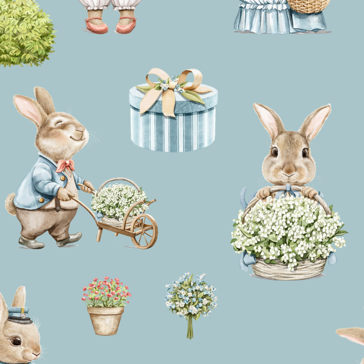 bunny rabbit family children's bedroom and nursery decor