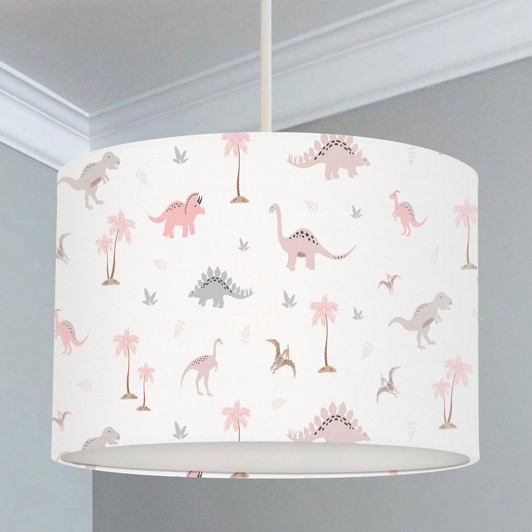 Dinosaur Lampshade, Pink freeshipping - Big Little Bedrooms