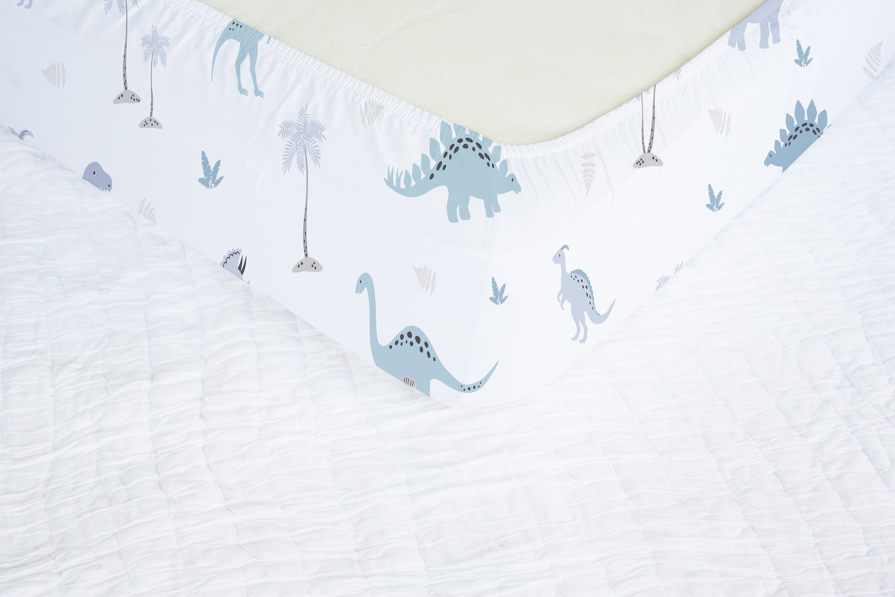 Blue dinosaurs children's bedroom and nursery bedding