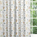 Made to measure blackout lined safari baby animals gender neutral children's curtains, pencil pleat or eyelet.