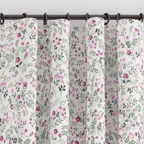 Pencil pleat children's bedroom and nursery curtains in mini florals print. Big Little Bedrooms. Free Shipping.