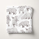 Dancing Brown Bears 100% Cotton Fabric