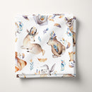 Boho Forest Animals 100% Cotton Fabric