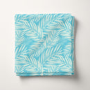 Palm Leaves on Blue 100% Cotton Fabric