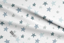 Blue and Grey Graphic Stars 100% Cotton Fabric