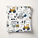 Let's Go Construction Vehicles 100% Cotton Fabric