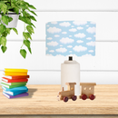 Baby Blue Clouds Lampshade, Nursery Children's Bedroom, Drum Ceiling Lamp Light Shade