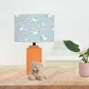 Duck Family Lampshade, Blue, Nursery Children's Bedroom, Drum Ceiling Lamp Light Shade