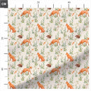 Woodland Fox and Hedgehogs 100% Cotton Fabric