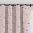Bedtime for Bunny and Bear Blackout Lined Curtains, Pink