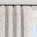 Neutral Rabbit Blackout Lined Curtains