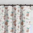 Bunny Rabbit's Windy Day Blackout Lined Curtains