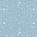 blackout lined children's bedroom and nursery curtains, blue and white constellations.