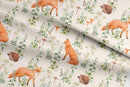 Woodland Fox and Hedgehogs 100% Cotton Fabric
