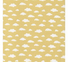 Higgs and Higgs Cloud Yellow Extra Wide 100% Cotton Fabric