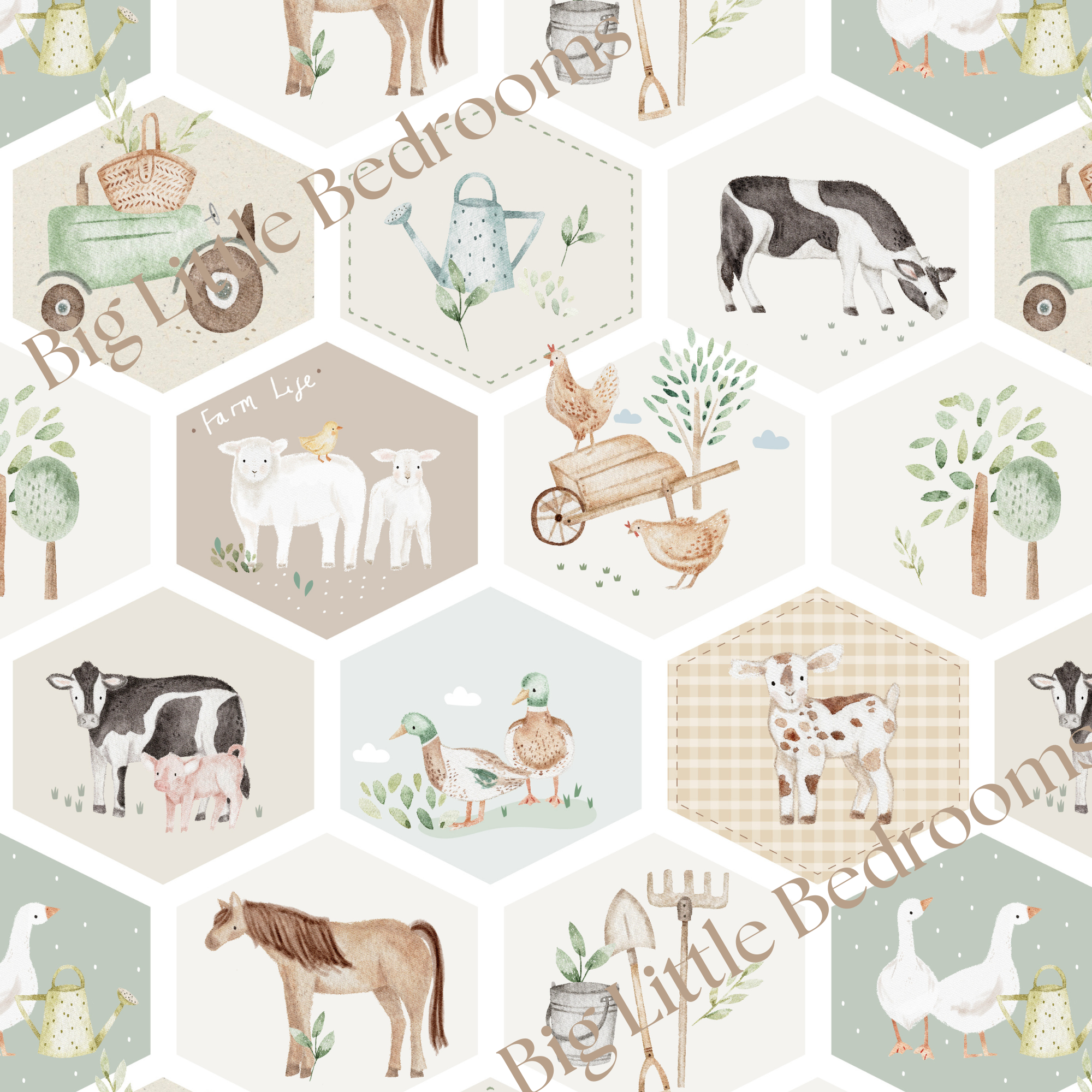 Farm Quilt Lampshade