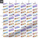 Colourful Trains 100% Cotton Fabric, Children's Novelty Fabric, Primary Bold Colours White Background