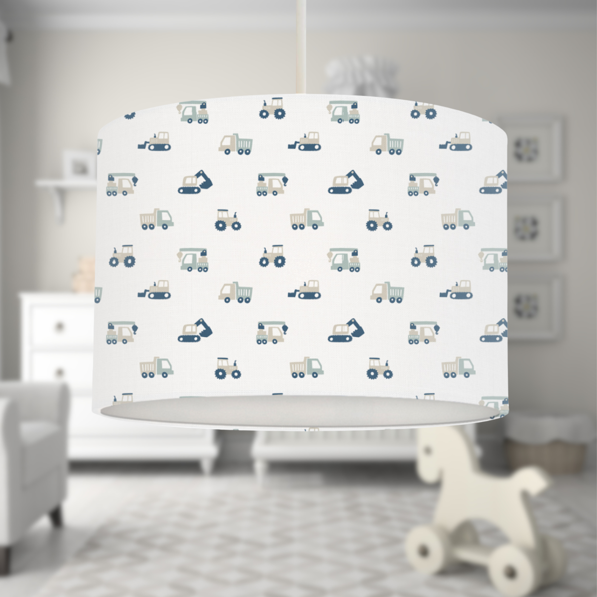 Mini Construction Vehicles Lampshade