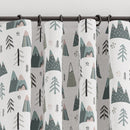 Mountain and Fir Tree Blackout Lined Curtains