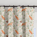 Woodland Fox and Hedgehog Blackout Lined Curtains