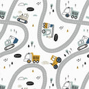 Road Transport curtains freeshipping - Big Little Bedrooms