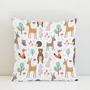 Woodland Animals cushion, White freeshipping - Big Little Bedrooms
