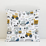 Let's Go Construction Vehicles cushion freeshipping - Big Little Bedrooms