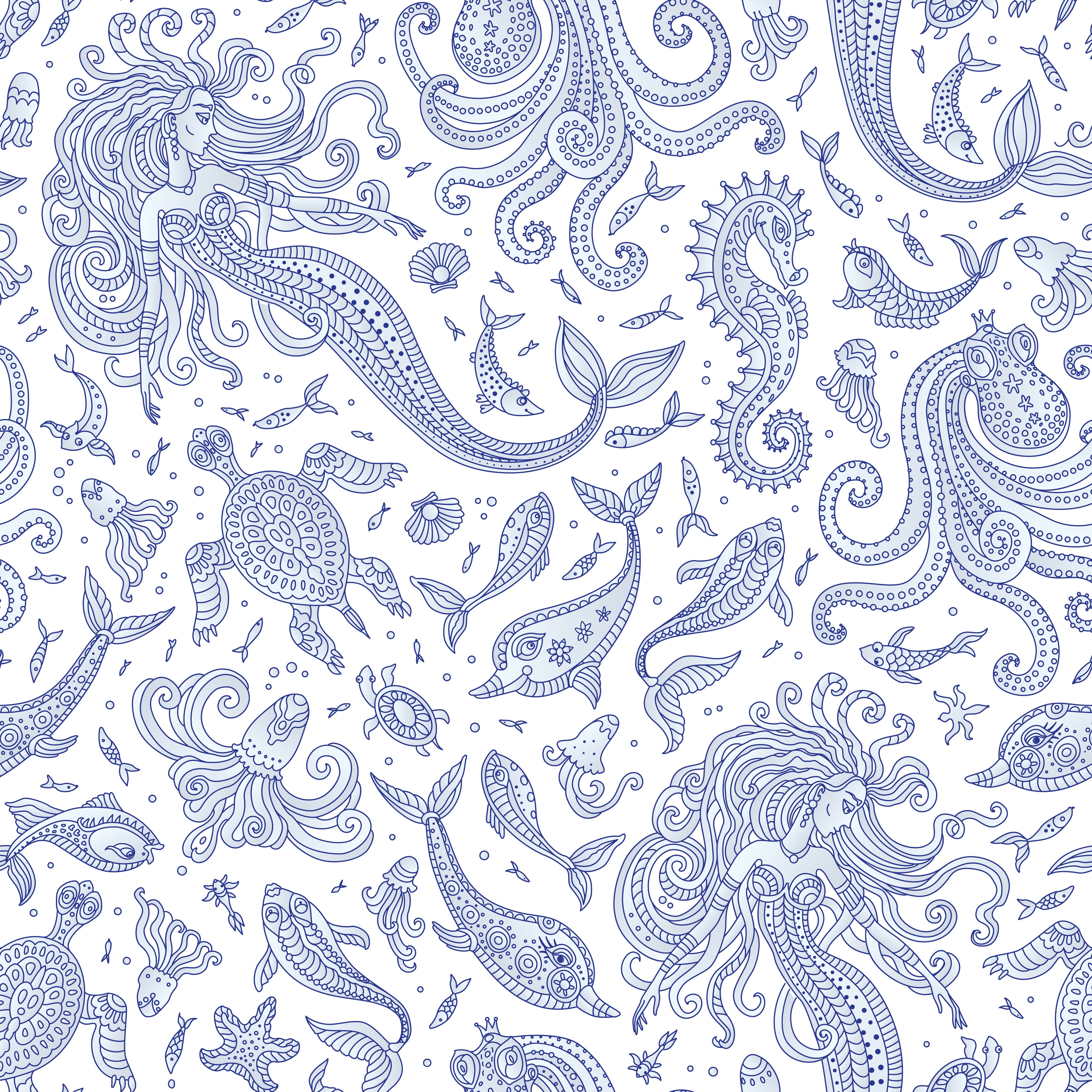 Mermaid Under The Sea Lampshade freeshipping - Big Little Bedrooms
