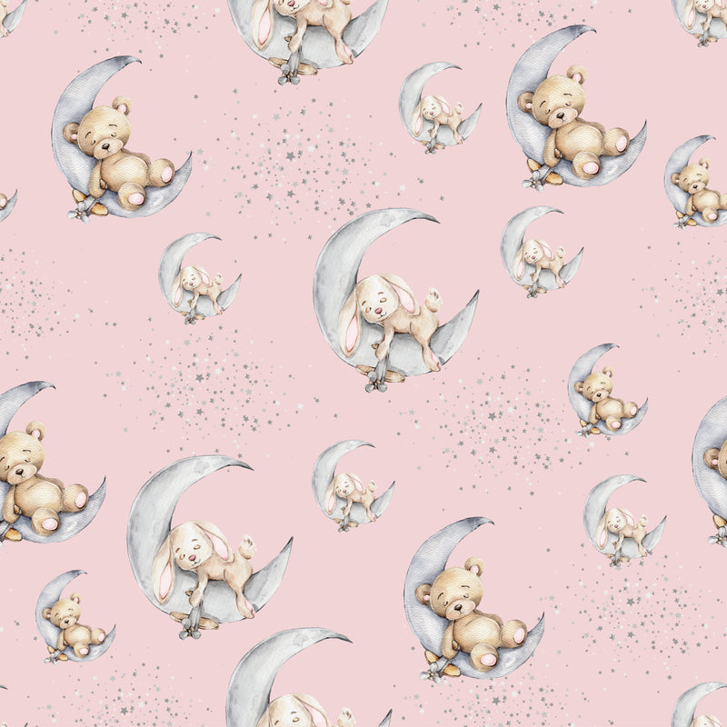 Bedtime for baby and bear curtains, pink freeshipping - Big Little Bedrooms