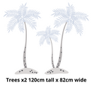 Blue and grey palm tree wall stickers, children's bedroom and nursery. 