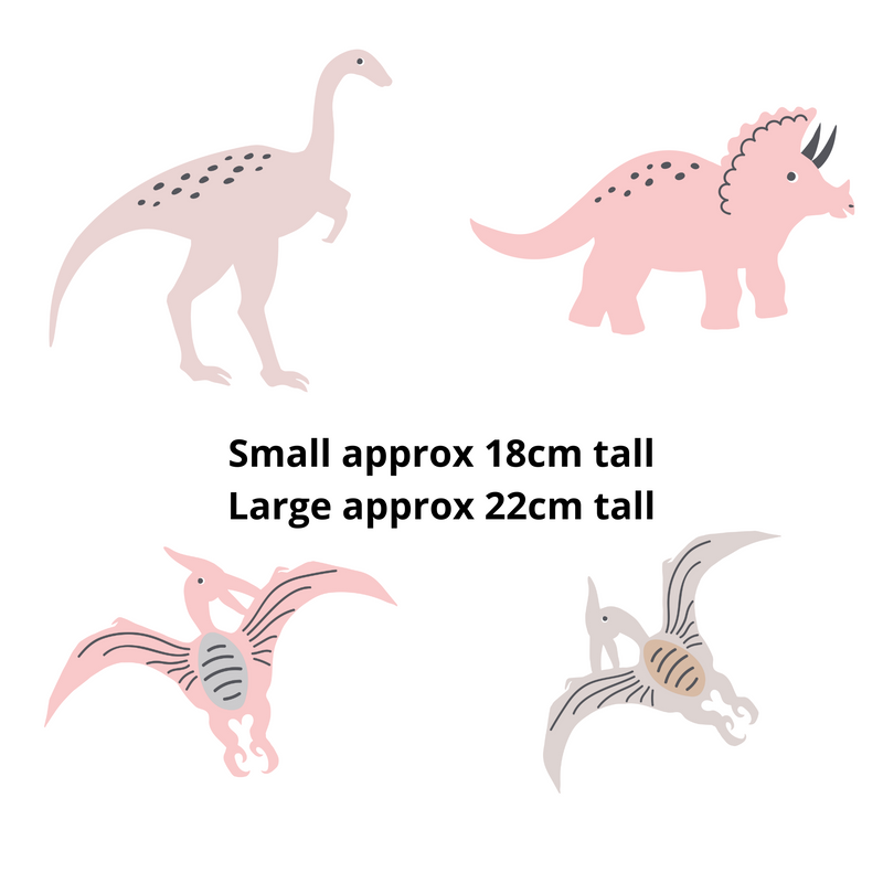 Pink dinosaurs children's bedroom and nursery decals