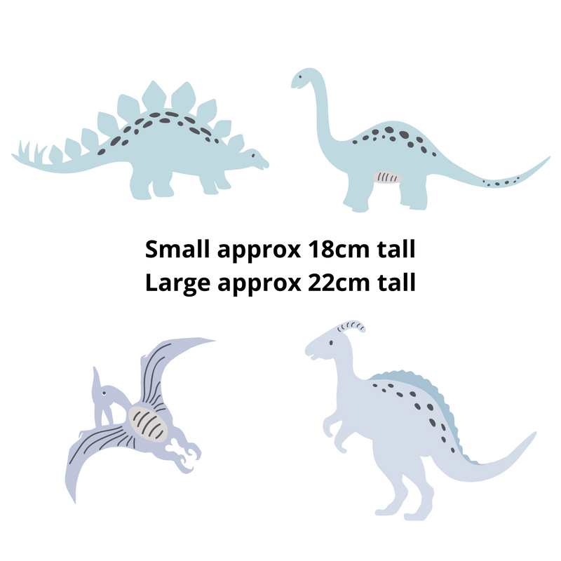 Light blue dinosaurs wall sticker decals. Big Little Bedrooms. Free Shipping. 