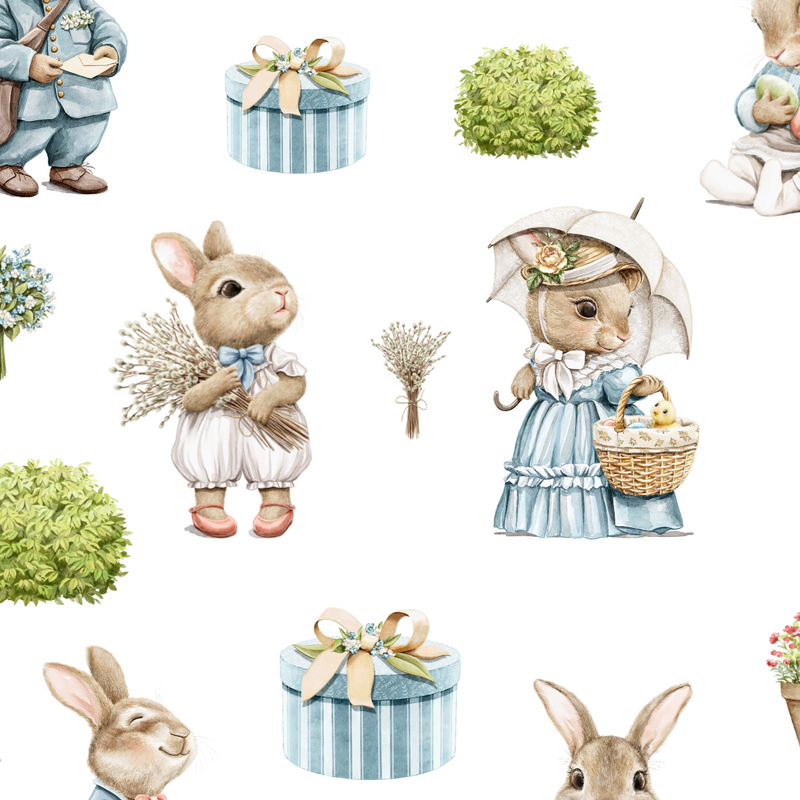 bunny rabbit family children's bedroom and nursery decor