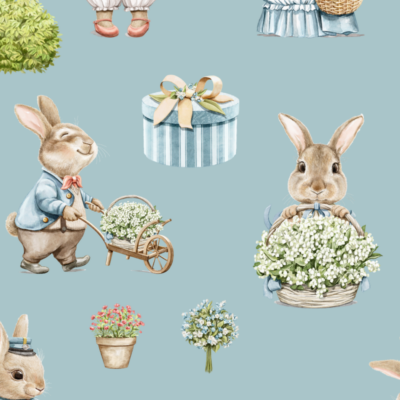 bunny rabbit family children's bedroom and nursery decor