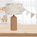 Soft neutral watercolour dinosaurs children's bedroom and nursery unisex lampshade