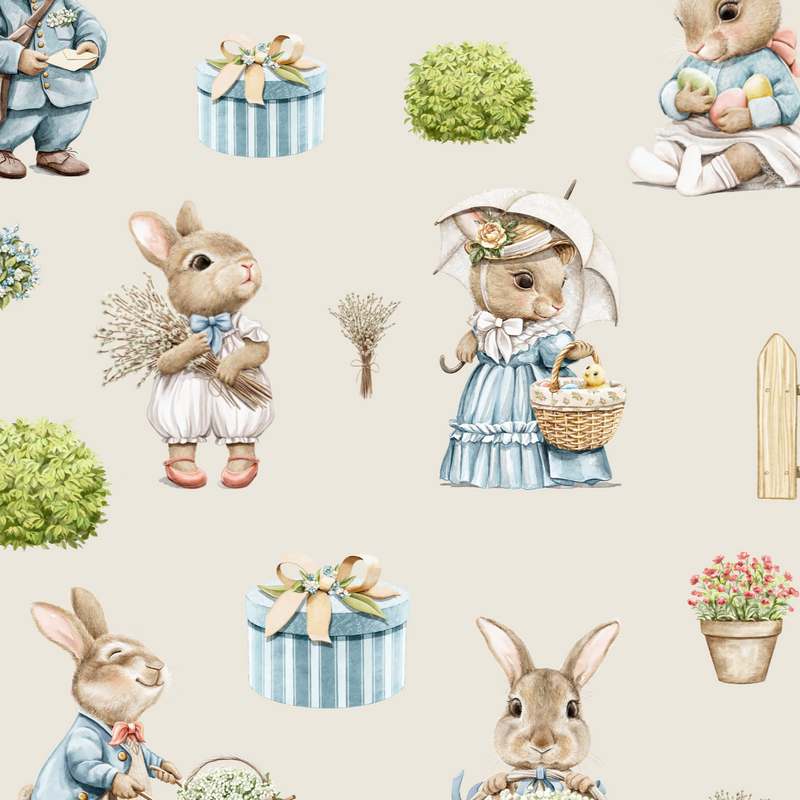 bunny rabbit family children's bedroom and nursery decor