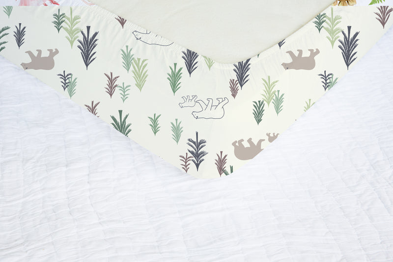 Bear and fir tree nursery bedding - matching items- free shipping- big little bedrooms