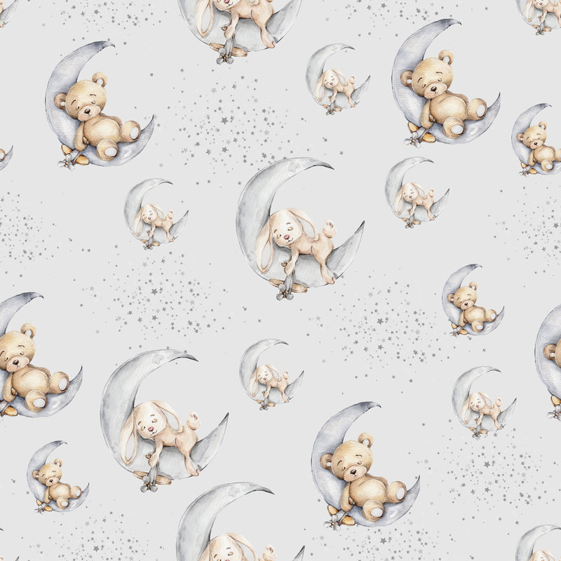 Bedtime for baby and bear curtains, grey freeshipping - Big Little Bedrooms