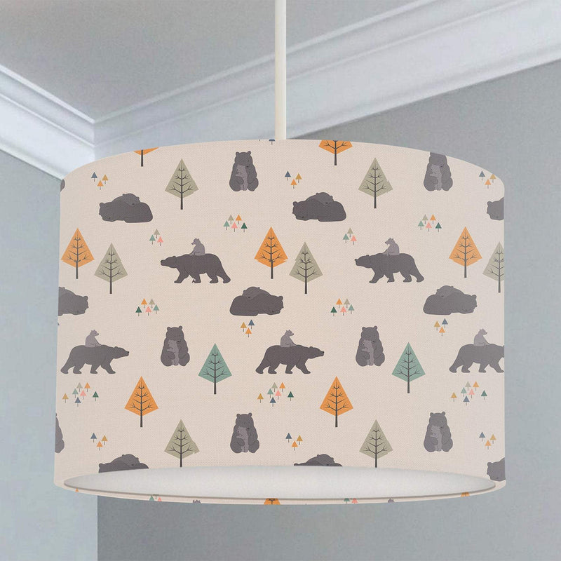 Bear Family Children's Curtains, Natural freeshipping - Big Little Bedrooms