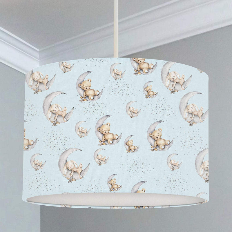 Bedtime for Bunny and Bear Lampshade, Blue freeshipping - Big Little Bedrooms